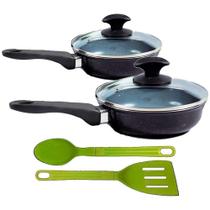 Jogo Frigideiras Antiaderente T04 N05 Alumínio Fundido Revestimento Ceramico 16cm e 24cm Javali Jogo Frigideiras Antiaderente T04 N05 Alumínio Fundido Revestimento Ceramico 16cm e 24cm Javali