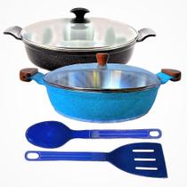 Jogo Frigideiras Antiaderente Usinado Aa E Am 30cm T01 N05