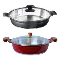 Jogo Frigideiras Antiaderente Usinado Javali Aa E Am 30cm N2