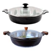 Jogo Frigideiras Antiaderente Usinado Javali AA e AM 30cm N3