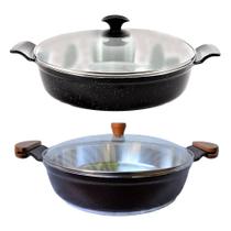 Jogo Frigideiras Antiaderente Usinado Javali Aa E Am 30cm N3