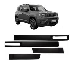 Jogo Friso Borrachão Lateral Renegade 2022 / 2025 Modelo Original Preto Fosco