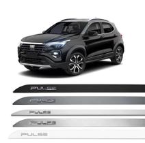 Jogo Friso Faixa de Porta Escrita Alto Relevo Cromada Pulse