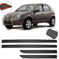 Jogo Friso Lateral Borrachão Celta 2000 A 2005 4 Portas Preto