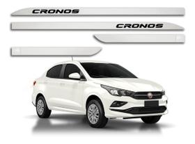 Jogo friso lateral cronos branco alaska slim 4pcs 2408