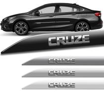 Jogo Friso Lateral Cruze 2012 a 2023 Cor Original Facão Alto Relevo Cromada