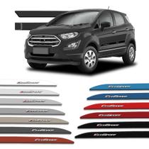 Jogo Friso Lateral Ecosport 2013 a 2021 com Grafia Cromada Alto Relevo