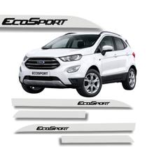 Jogo Friso Lateral Ecosport Branco Artico Ponta Faca Grafia