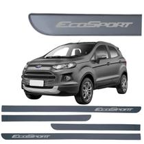 Jogo Friso Lateral Ecosport Cinza Moscou Ponta Faca Grafia