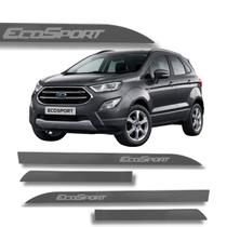 Jogo Friso Lateral Ecosport Cinza Moscou Ponta Faca Grafia Jogo Friso Lateral Ecosport Cinza Moscou Ponta Faca Grafia