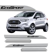 Jogo Friso Lateral Ecosport Prata Dublin Ponta Faca Grafia