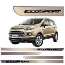 Jogo Friso Lateral Ecosport Prata Riviera Ponta Faca Grafia