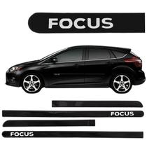 Jogo Friso Lateral Focus Preto Ebony Ponta Redonda + Grafia