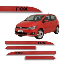 Jogo Friso Lateral Fox Vermelho Tornado Ponta de Faca Grafia