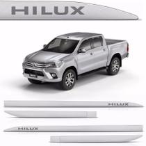 Jogo Friso Lateral Hilux Prata Nevoa