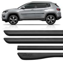 Jogo Friso Lateral Jeep Compass 2017 em diante Original Preto Fosco - TOPMIX