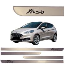 Jogo Friso Lateral New Fiesta 2017 até 2020 Prata Riviera