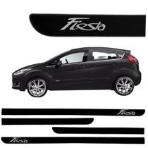 Jogo Friso Lateral New Fiesta 2017 até 2024 Preto Ebony