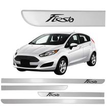 Jogo Friso Lateral New Fiesta Prata Dublin Ponta Faca Grafia