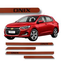 Jogo Friso Lateral Onix Vermelho Carmim Ponta Redonda Grafia