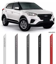 Jogo Friso Lateral Pintado Hyundai Creta Escrita Alto Revelo Cromado