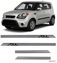 Jogo Friso Lateral Pintado Kia Soul - Prata Brilhante Jogo Friso Lateral Pintado Kia Soul - Prata Brilhante