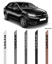 Jogo Friso Lateral Pintado Renault Logan 2013 Em Diante