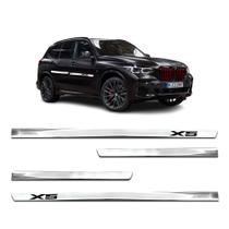 Jogo Friso Lateral Slim Cromado BMW X5 2007 2008 2009 2010 á 2022 Kit Cromado Personalizado 4 Portas