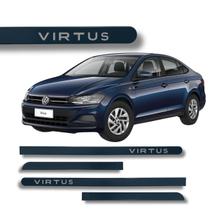 Jogo Friso Lateral Virtus Azul Night Ponta Redonda Grafia