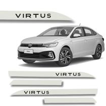 Jogo Friso Lateral Virtus Branco Cristal Ponta Faca Grafia