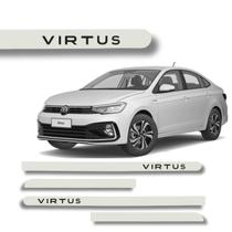 Jogo Friso Lateral Virtus Branco Cristal Ponta Redonda 4pçs