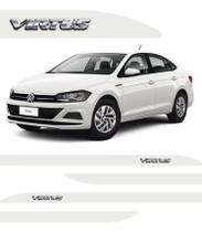 Jogo Friso Lateral Virtus Emblema Cromado Branco Cristal