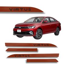 Jogo Friso Lateral Virtus Vermelho Tornado Ponta Faca Grafia