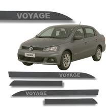 Jogo Friso Lateral Voyage Cinza Platinum Ponta Faca Grafia - Macall