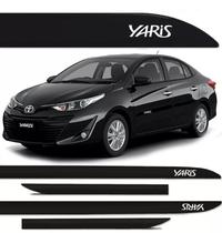 Jogo Friso Lateral Yaris Preto Infinito