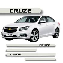 Jogo Friso Slim Lateral Chevrolet Cruze Original com Grafia Cores:Branco Summit