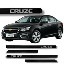 Jogo Friso Slim Lateral Chevrolet Cruze Original com Grafia Cores:Preto Carbon Flash