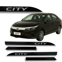 Jogo Friso Slim Lateral Honda City Original com Grafia Cores