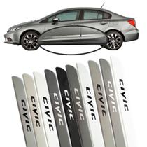 Jogo Friso Slim Lateral Honda Civic Original com Grafia Cores