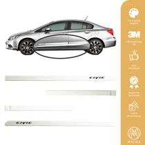 Jogo Friso Slim Lateral Honda Civic Original com Grafia Cores