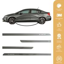 Jogo Friso Slim Lateral Honda Civic Original com Grafia Cores