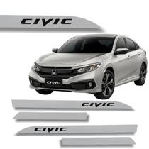 Jogo Friso Slim Lateral Honda Civic Original com Grafia Cores