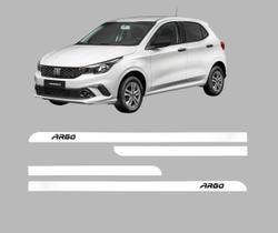 Jogo Friso Slim Lateral Porta Fiat Argo Original Grafia