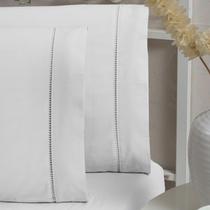 Jogo fronha avulsa 100% algodão 400 fios branca 2 und Jogo fronha avulsa 100% algodão 400 fios branca 2 und