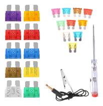 Jogo Fusível Automotivo 10 Peças + Chave Teste