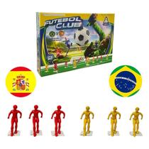 Jogo Futebol Club Seleções Brasil X Espanha - Gulliver Original Botão Clássico Acompanha Campo Presente Menino Jogo Futebol Club Seleções Brasil X Espanha - Gulliver Original Botão Clássico Acompanha Campo Presente Menino