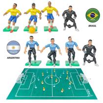 Jogo Futebol Club Total Gulliver Brasil x Argentina Com Campo Edição Especial Jogadores Pintados A Mão