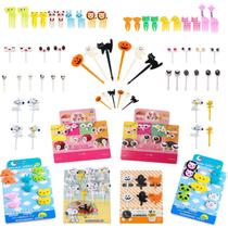 Jogo Garfinho Infantil Petisco Para Frutas Palitinho 54pçs Jogo Garfinho Infantil Petisco Para Frutas Palitinho 54pçs