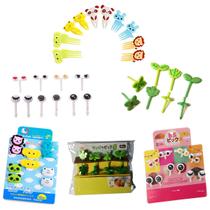 Jogo Garfinho Petisco Para Frutas Palitinho 28pçs Infantis