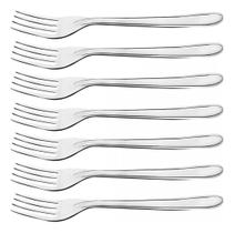 Jogo Garfo De Inox Mesa Aço Talher Cozinha Churrasco 12 Pçs